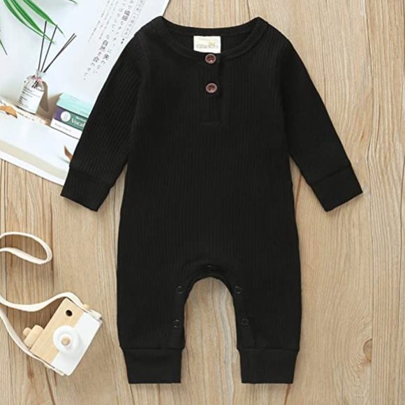 ORGANIC LINEN BABY ROMPER - Picture 1 of 5